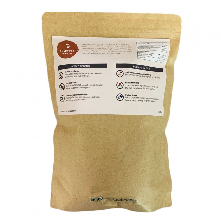 Organic Fertilizer - Pure Black Soldier Fly Frass Chemical Free (EcoBoost)