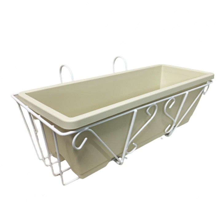 Rectangular Planter Box With Metal Rack
