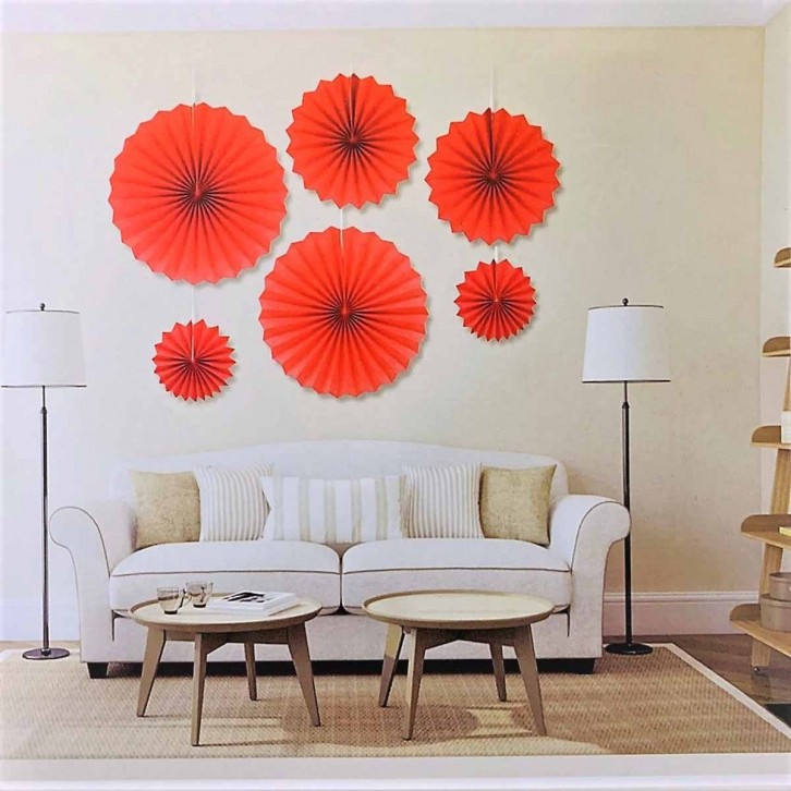 Decorative Japanese-Style Paper Fan Set