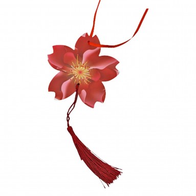 Sakura Card with Tassel 流苏樱花许愿卡