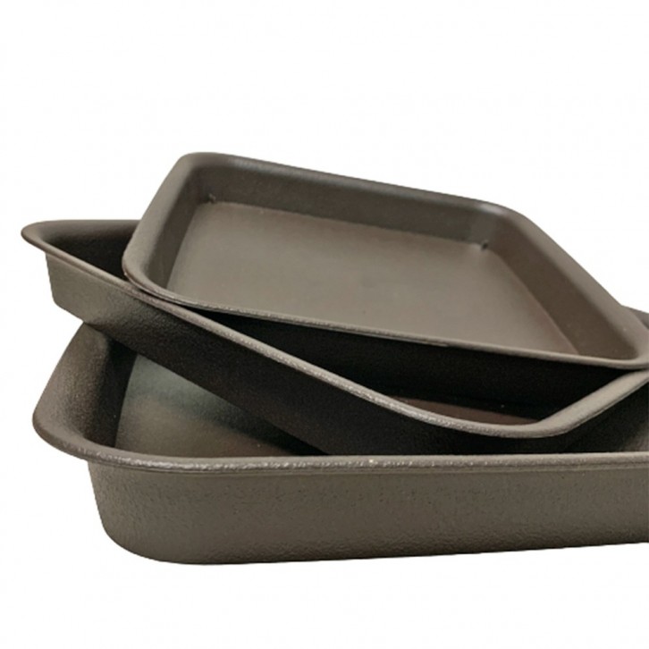 Plastic Square Tray - Dark Brown (Hua Bo Shi 花博士)