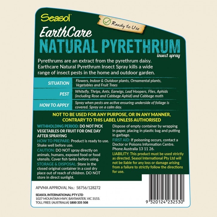 Ready-To-Use EarthCare Natural Pyrethrum Insect Spray (Seasol)