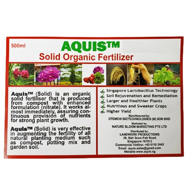Solid Organic Fertilizer (Aquis)