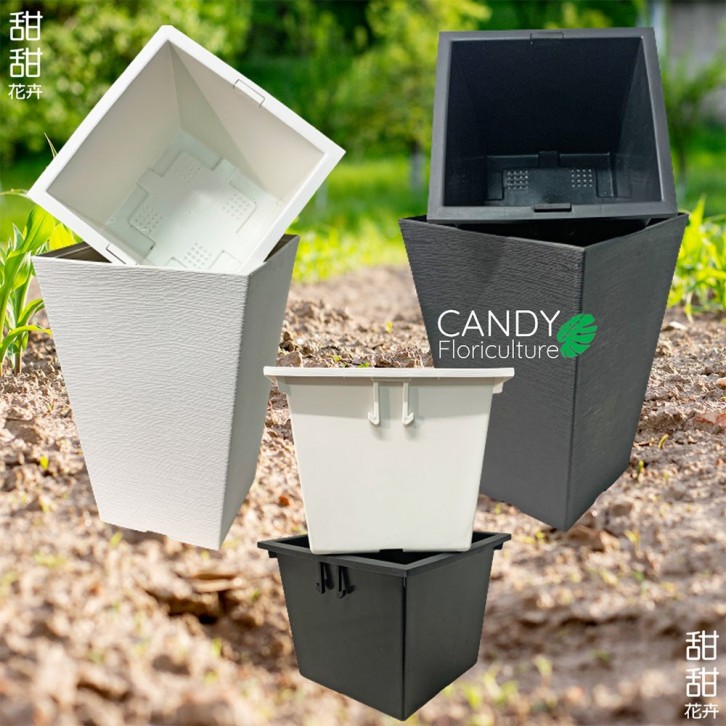 SQUARE Nordic Self-Watering Plant Pot (Plastic)