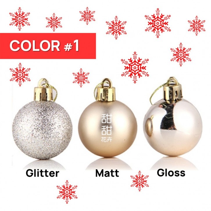 8cm(Ø) Christmas Ornament Balls (6pcs PACK)