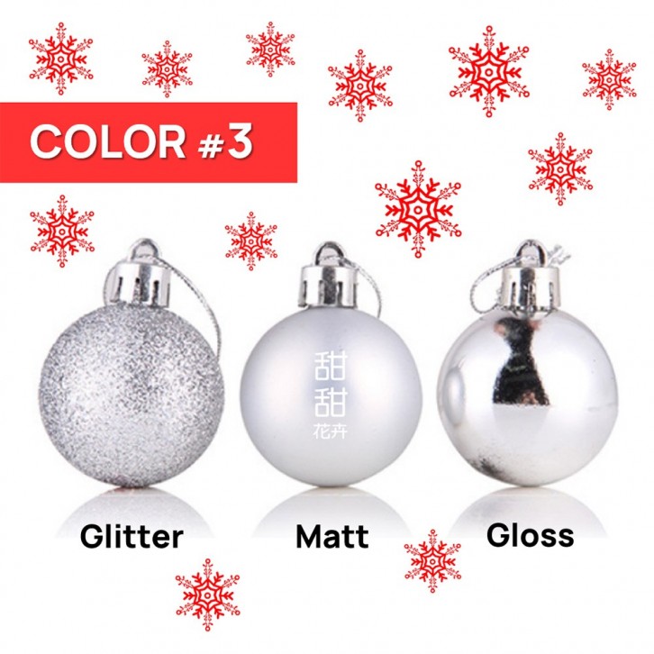 8cm(Ø) Christmas Ornament Balls (6pcs PACK)