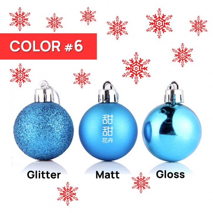8cm(Ø) Christmas Ornament Balls (6pcs PACK)