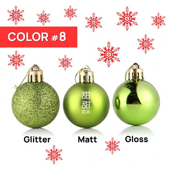 8cm(Ø) Christmas Ornament Balls (6pcs PACK)