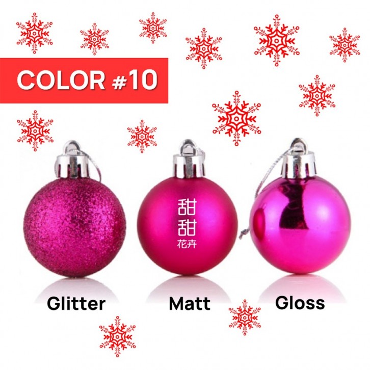 8cm(Ø) Christmas Ornament Balls (6pcs PACK)