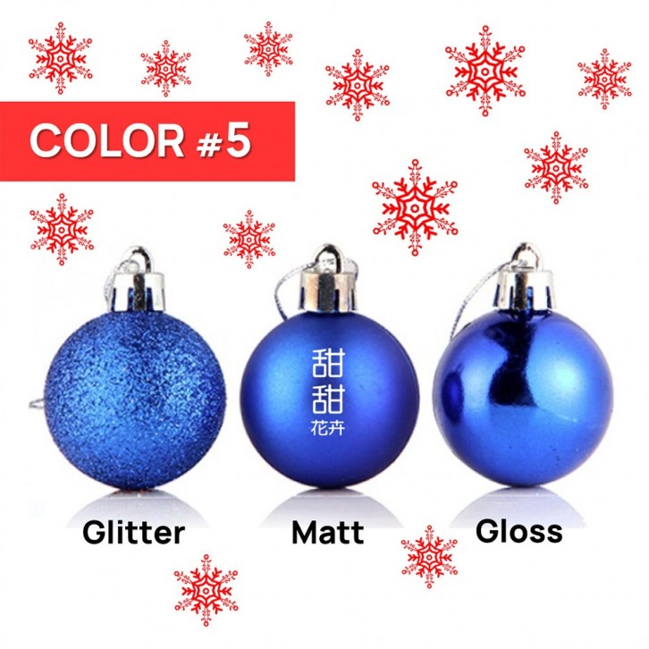 8cm(Ø) Christmas Ornament Balls (6pcs PACK)
