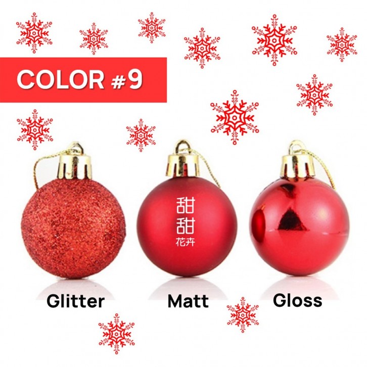 8cm(Ø) Christmas Ornament Balls (6pcs PACK)