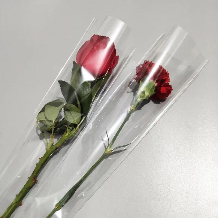 Clear Single Flower Sleeve 50pcs
