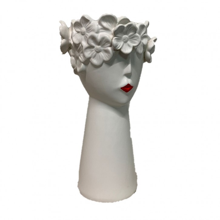 Rhipsalis on Face Shape Ceramic Pot