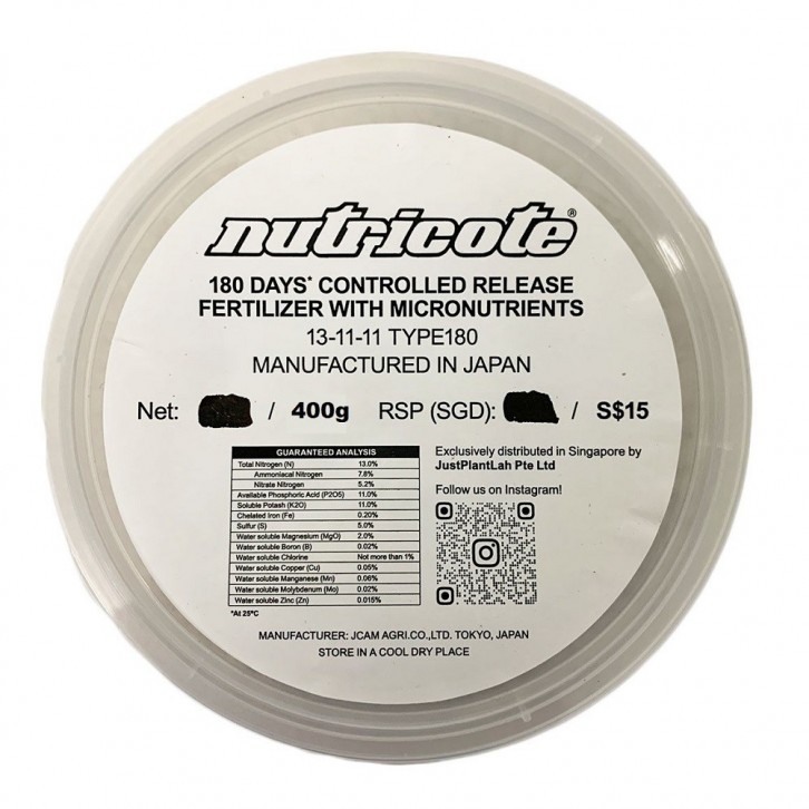 Controlled Release Fertilizer Type180 NPK-13-11-11 (Nutricote JAPAN)