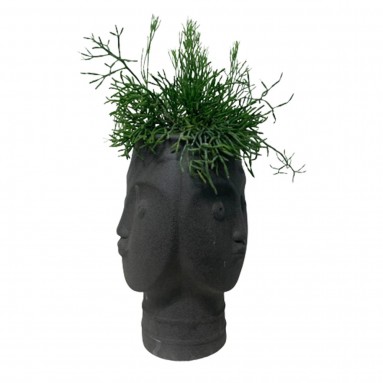 Rhipsalis on 3-Faced Greek Statue Planter Pot