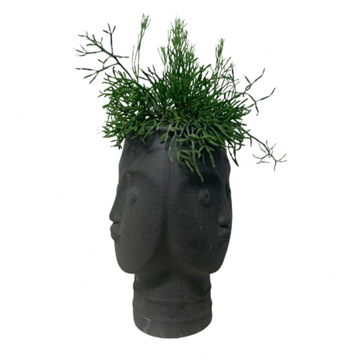 Rhipsalis on 3-Faced Greek Statue Planter Pot