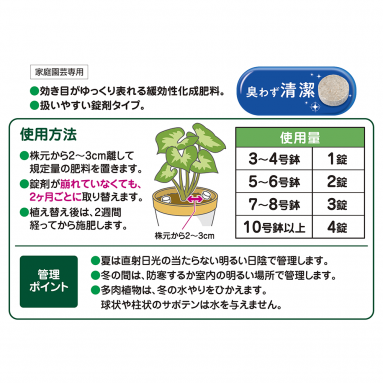 Fertilizer for Indoor plants (Hanagokoro)