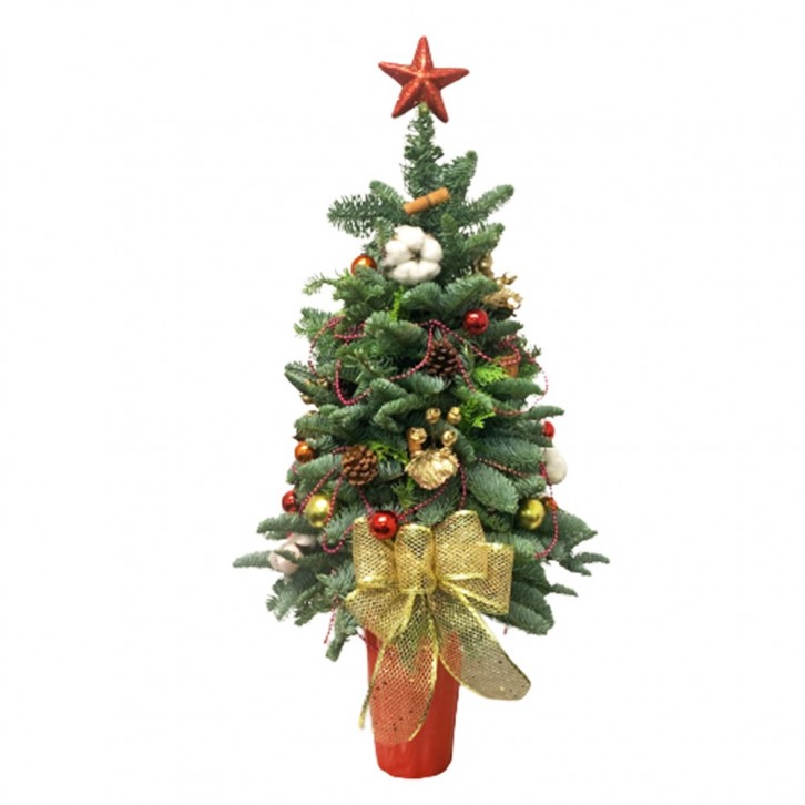 Decorated Christmas Centerpiece (Real Fresh Fir)