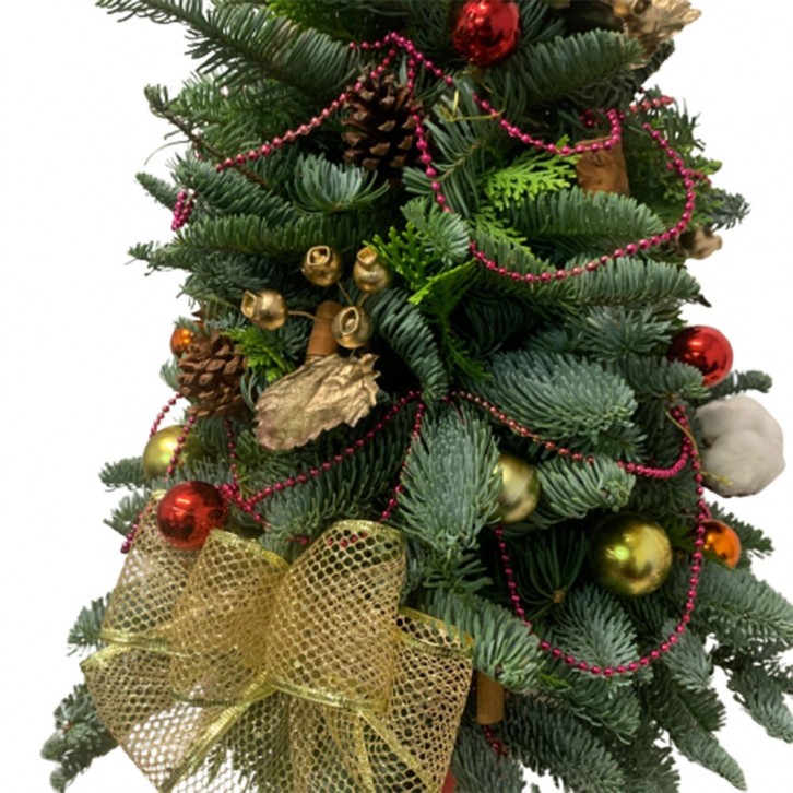 Decorated Christmas Centerpiece (Real Fresh Fir)