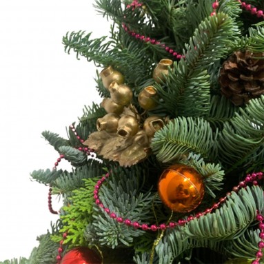 Decorated Christmas Centerpiece (Real Fresh Fir)