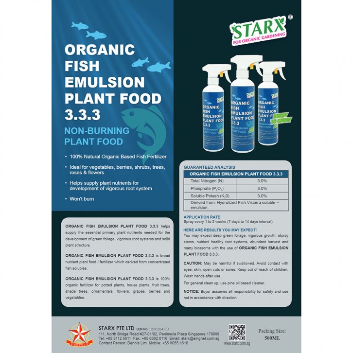 Fish Emulsion Fertilizer NPK 3-3-3 (STARX)