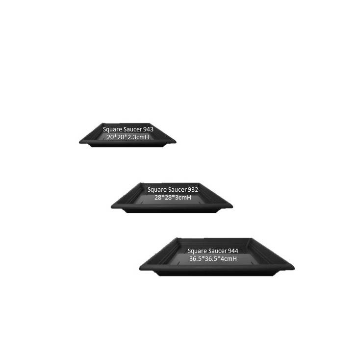 Santorini biodegradable plastic square saucer (Baba)