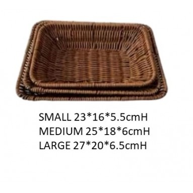 PVC Wicker Tray Basket