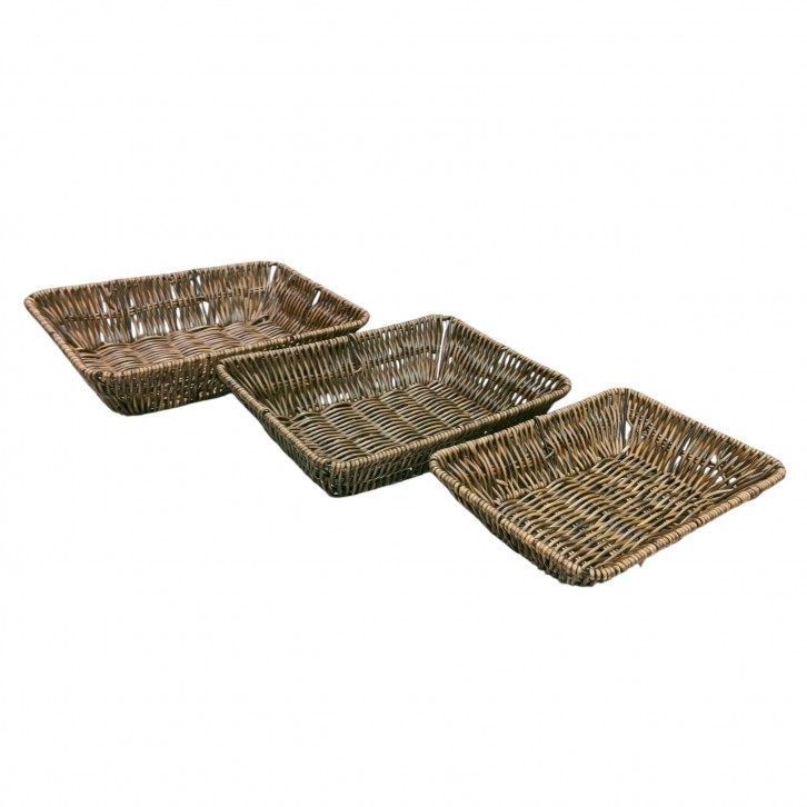 PVC Wicker Tray Basket