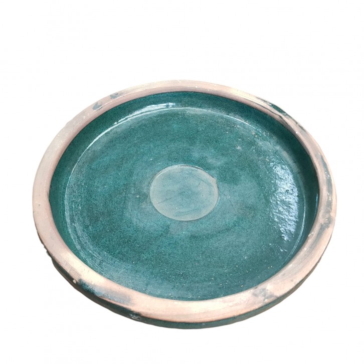 Heavy duty glazed saucer