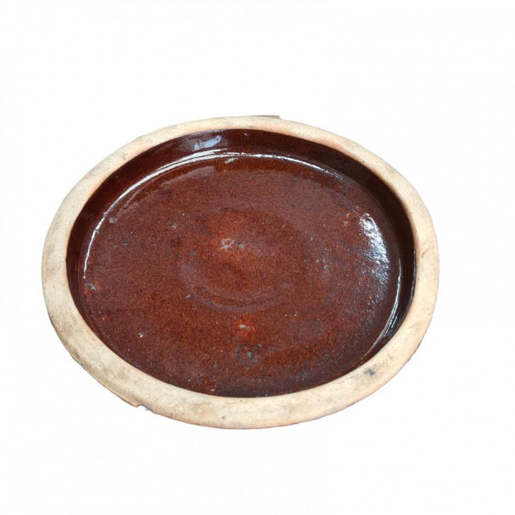 Heavy duty glazed saucer