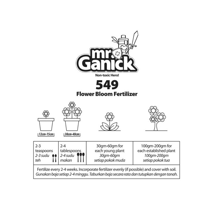 MR GANICK Flower Bloom Fertilizer 549 开花肥 (Baba)