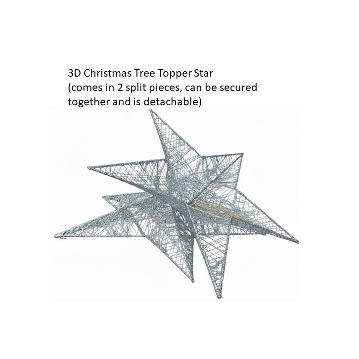 Glittering 3D Christmas Star