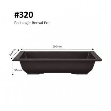 Rectangle Bonsai Pot (Plastic)
