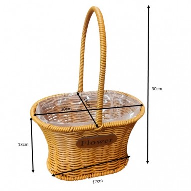 PVC wicker basket (3318)
