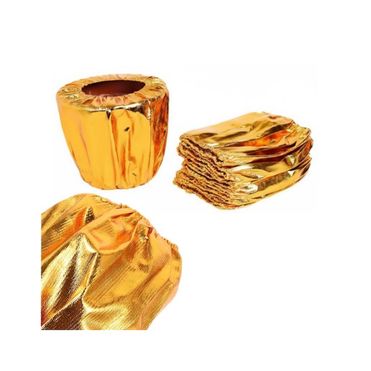 Metalic gold fabric pot wrap (1536)