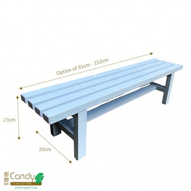 Aluminium Plant Stand/Rack 1 Tier (White)