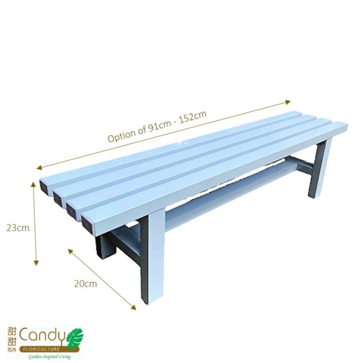 Aluminium Plant Stand/Rack 1 Tier (White)