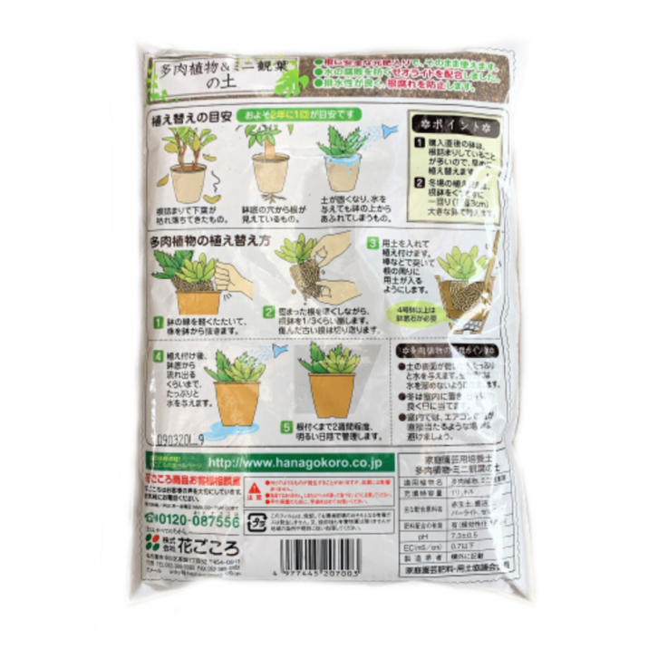 Organic Succulent & Mini Foliage Soil (Hanagokoro)