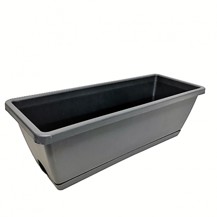 Rectangular Planter Box With Metal Rack