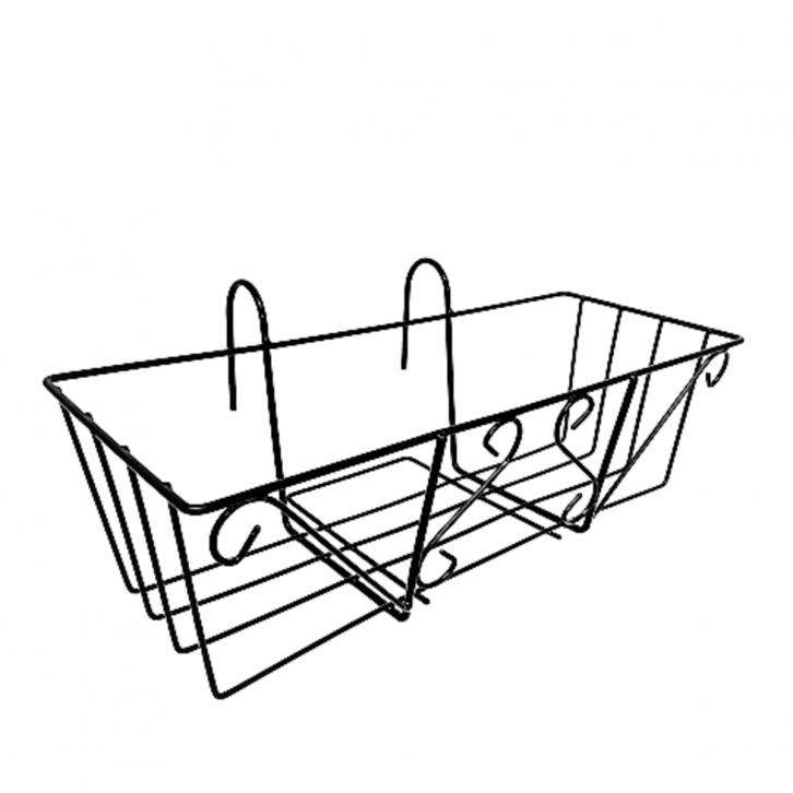 Rectangular Planter Box With Metal Rack