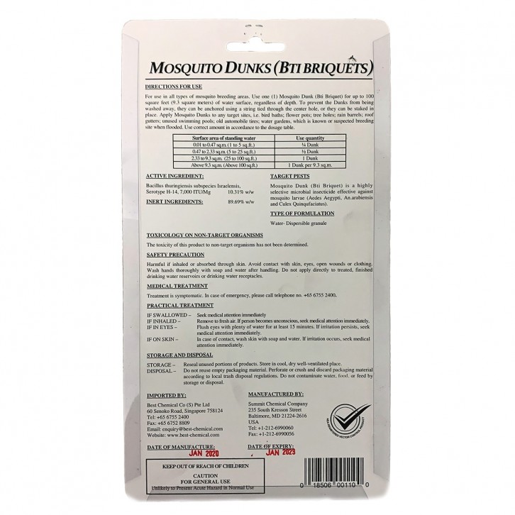 Mosquito Dunks (BTI Briquets)