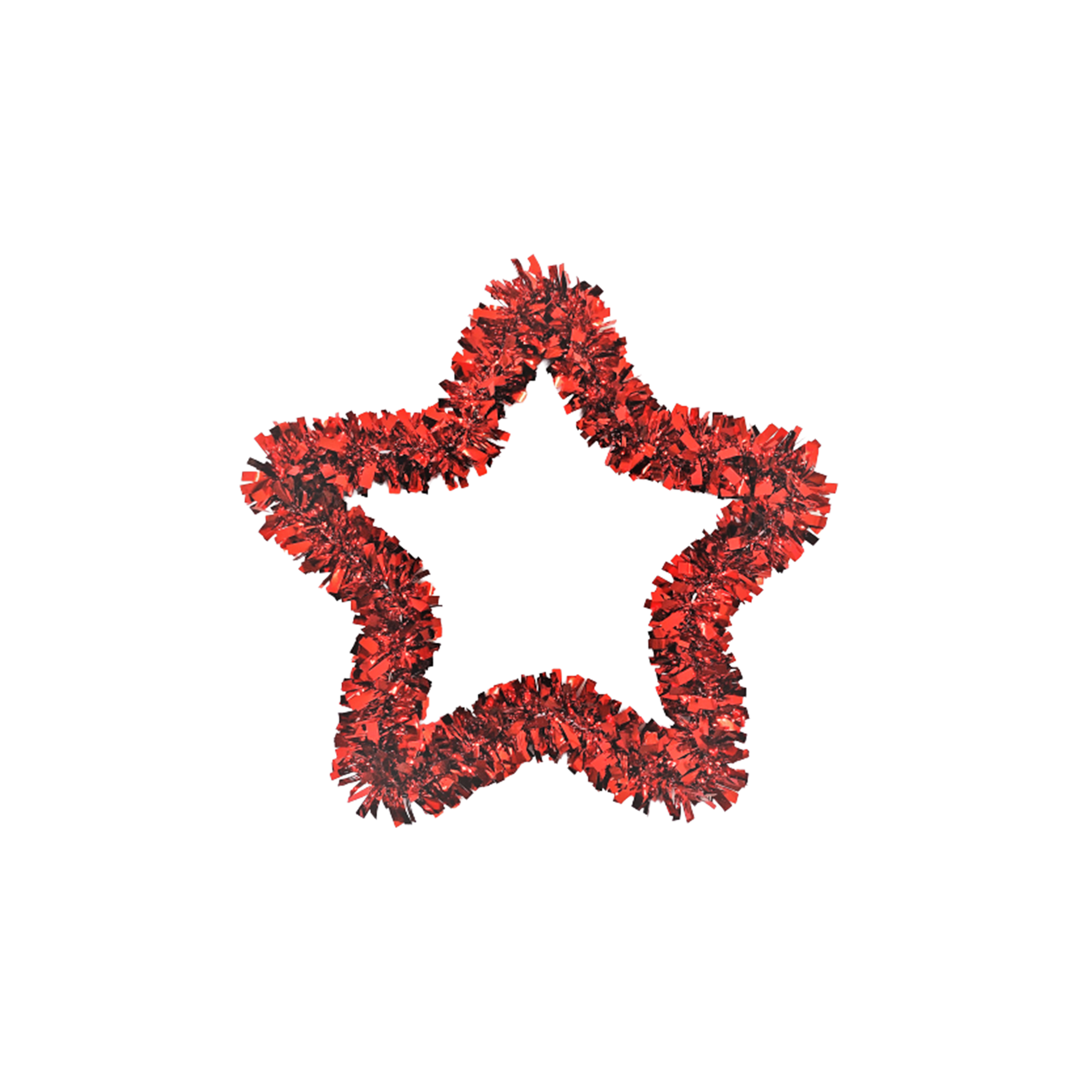 Christmas Tinsel Star (Assorted Colors)