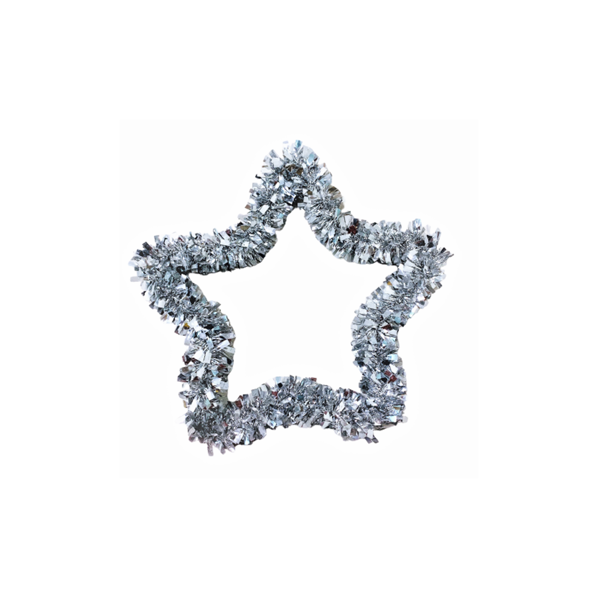 Christmas Tinsel Star (Assorted Colors)