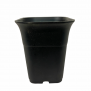 Plastic Planter Pot Square - Black (YiXiu 易秀)
