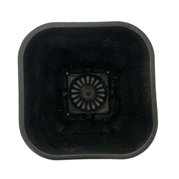 Plastic Planter Pot Square - Black (YiXiu 易秀)