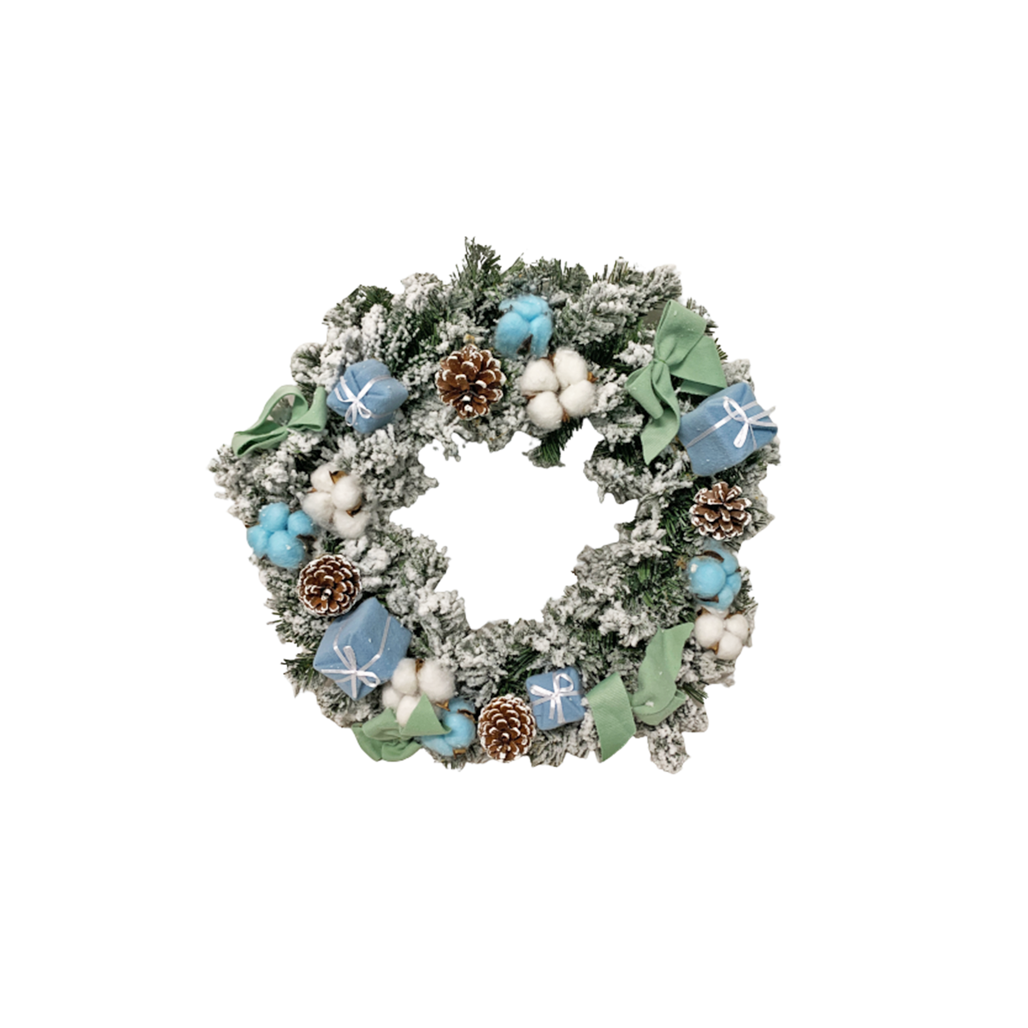 20 Inches Artificial Christmas Wreath With Decorations