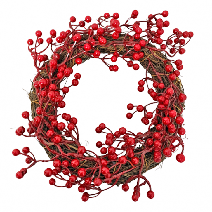 10 inches Artificial Christmas Wreath with Red Berries Decorations