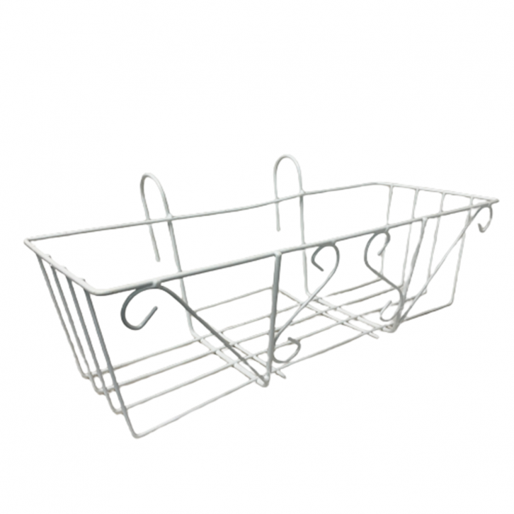 Rectangular Planter Box With Metal Rack